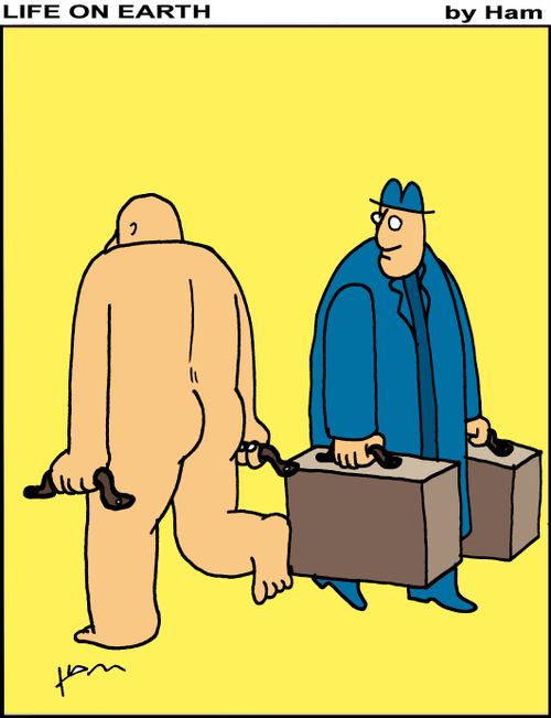 Nude tourist.