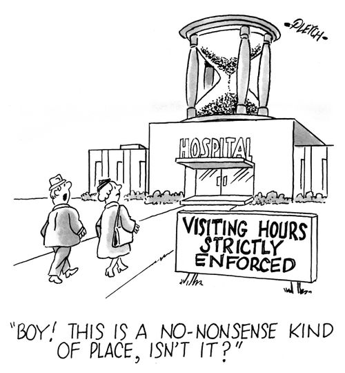 'Boy, this is a no-nonsense kind of place, isn't it?'