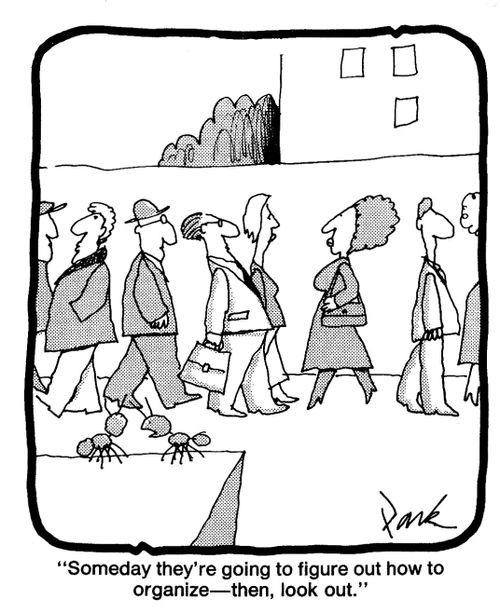'Someday they're going to figure out how to organize - then, look out!'