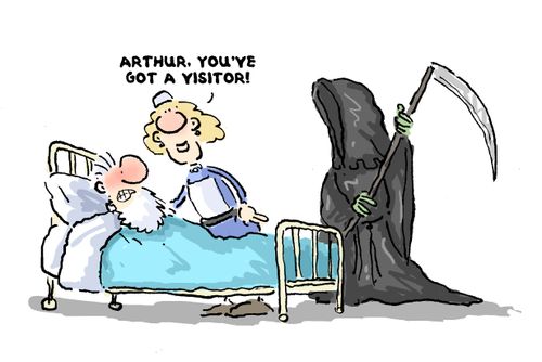 'Arthur you've got a visitor.'