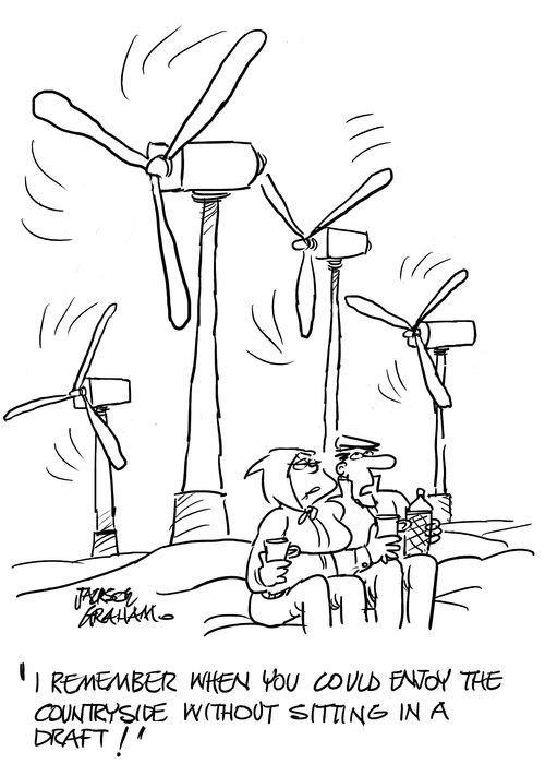 "I remember when you could enjoy the countryside without sitting in a draft!"