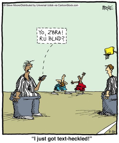 'I just got text-heckled!'