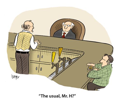 'The usual, Mr, H'