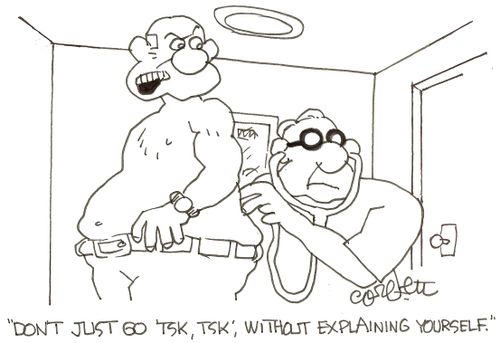 'Don't just go 'tsk, tsk', without explaining yourself.'