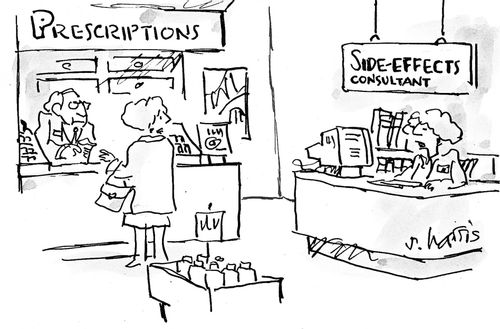 'Prescriptions' and ' Side-effects consultant'.