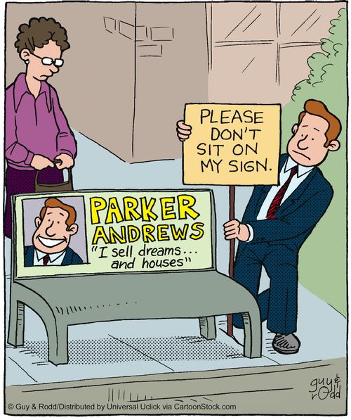 Please don't sit on my sign.