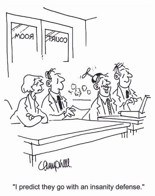 'I predict they go with an insanity defense.'