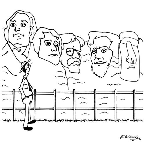 An Easter Island Head has been added to the four Presidents at Mount Rushmore.