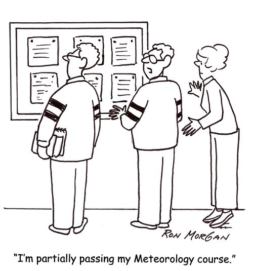 'I'm partially passing my Meteorology course.'