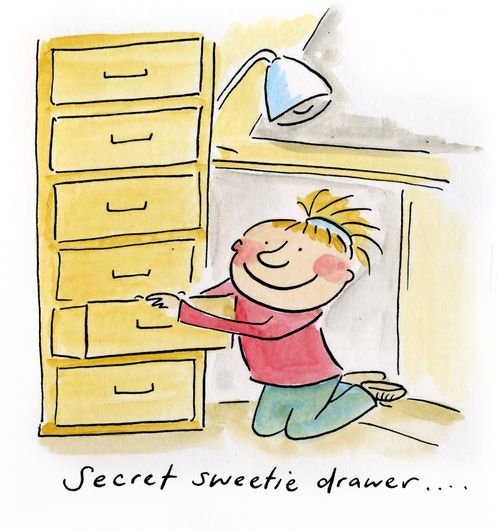 Secret sweetie drawer...