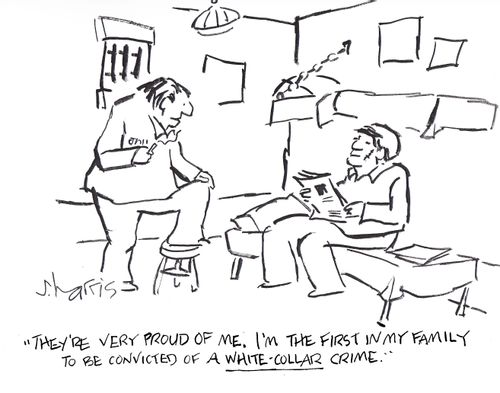 'They're very proud of me. I'm the first in my family to be convicted of a white-collar crime.'