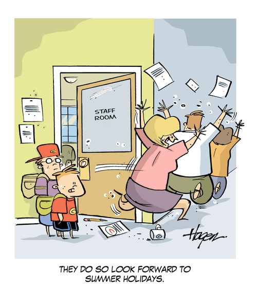 They do so look forward to summer holidays.
