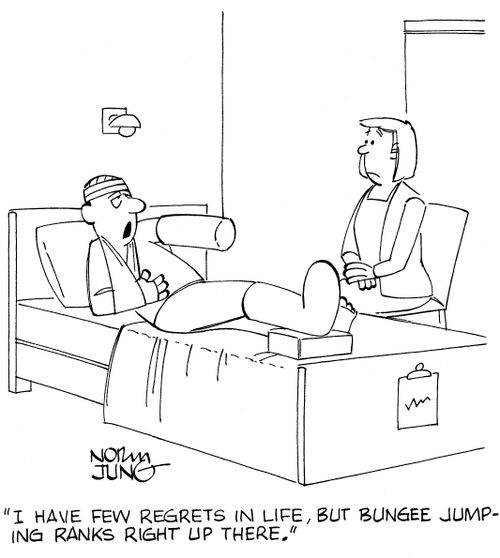 'I have few regrets in life, but bungee jumping ranks right up there.'