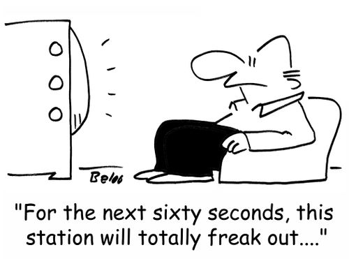 'For the next sixty seconds, this station will totally freak out....'
