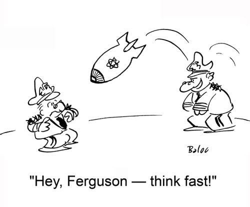 'Hey, Ferguson — think fast!'