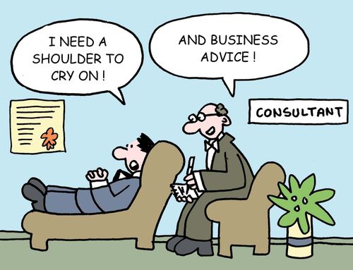 I need a shoulder to cry on! And business advice!