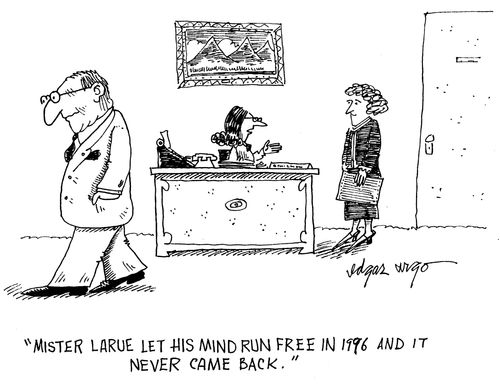 'Mister Laurie let his mind run free in 1996 and it never came back.'