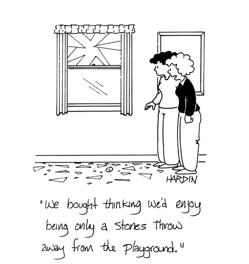 'We bought thinking we'd enjoy being only a stone's throw from the playground.'