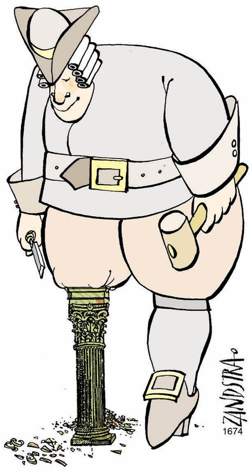 Carpenter with an ornate wooden leg.