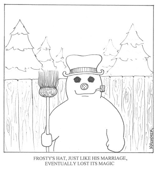 Frosty's hat, just like his marriage, eventually lost its magic.