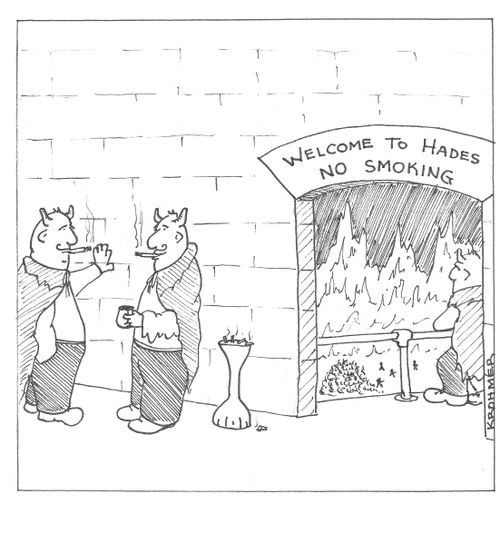 Welcome to Hades - No Smoking.