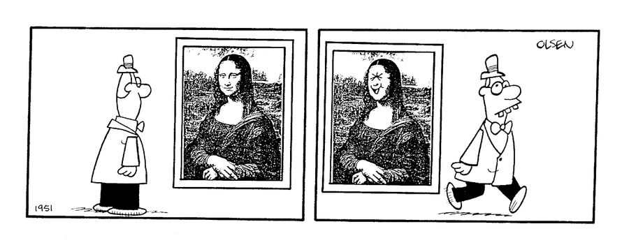 Mona Lisa Laughs At Viewer