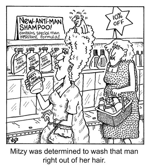 Mitzy was determined to wash that man right out of her hair