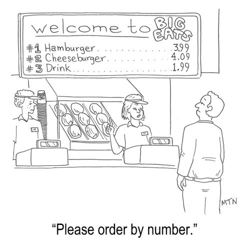 "Please order by number."