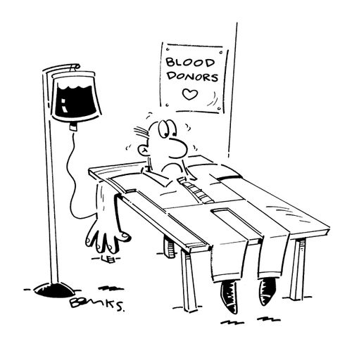 Deflated blood donor