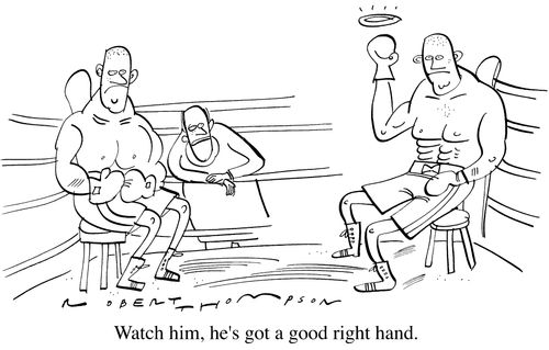 "Watch him, he's got a good right hand"