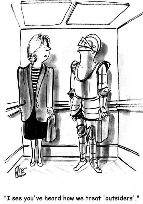 'I see you've heard how we treat 'outsiders'.'