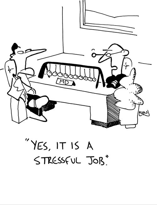'Yes, it is a stressful job.'