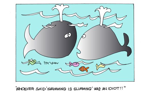 'Whoever said 'swimming is slimming' was an idiot.'