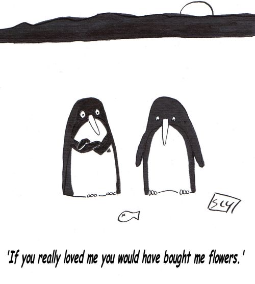 'If you really loved me you would have bought me flowers.'