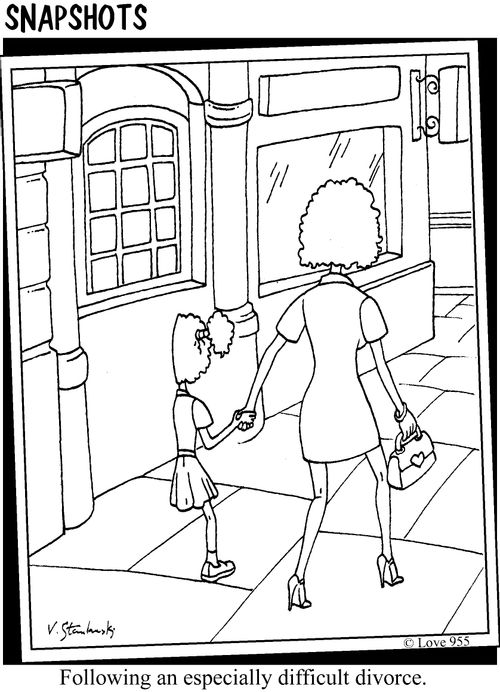 Following an especially difficult divorce.