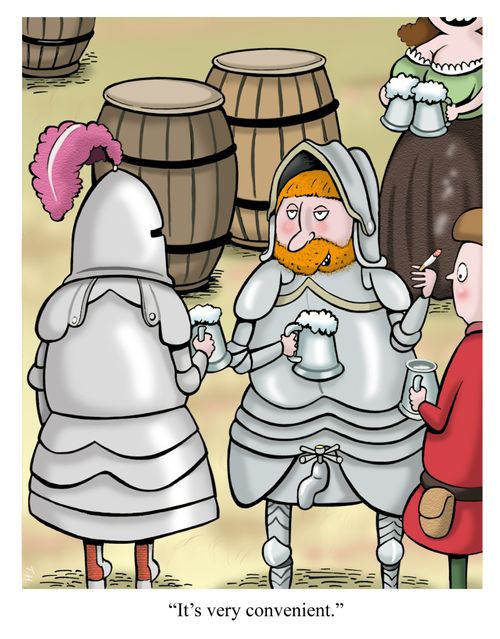 "It's very convenient." - The 'must have' for a knight in the pub.