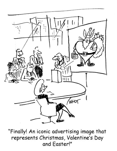 "Finally! An iconic advertising image that represents Christmas, Valentine's Day and Easter!"