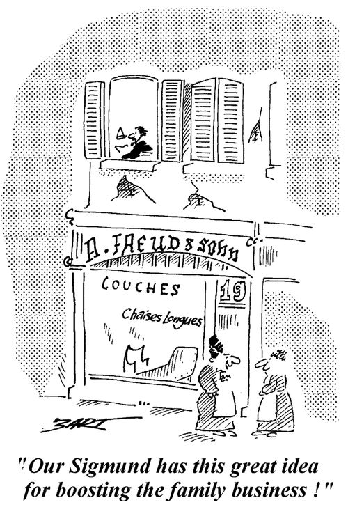 "Our Sigmund has had this great idea for boosting the family business."