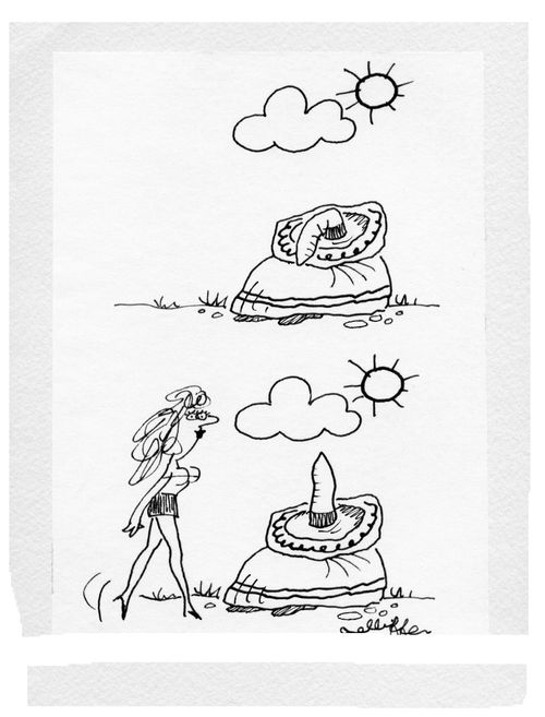Woman and a Mexican hat.