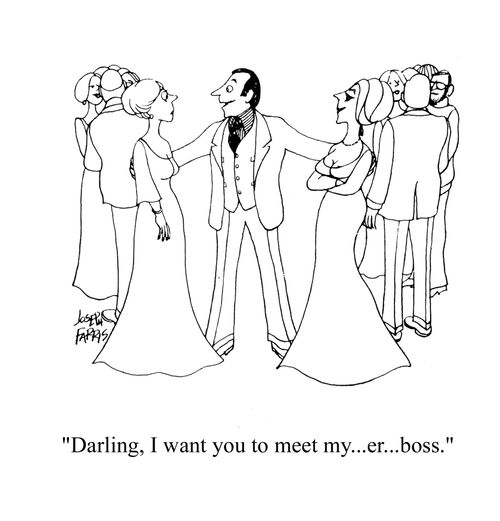 'Darling, I want you to meet my...er...boss.'