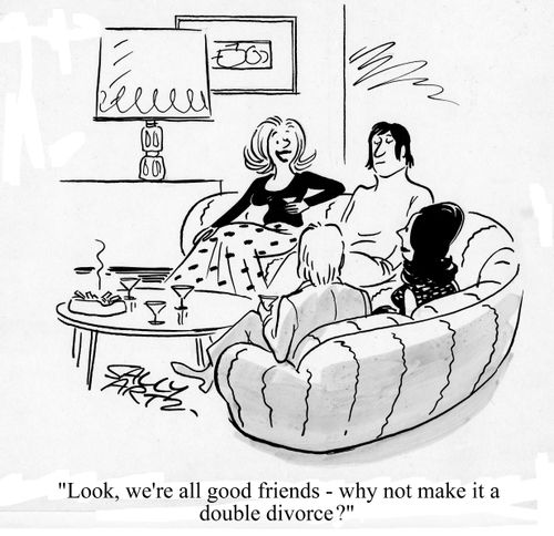 'Look we're all good friends - why not make it a double divorce?'
