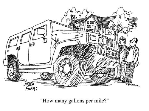 'How many gallons per mile?'