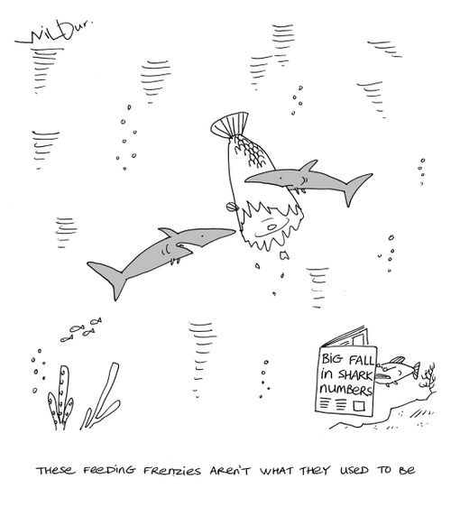 These feeding frenzies aren't what they used to be.