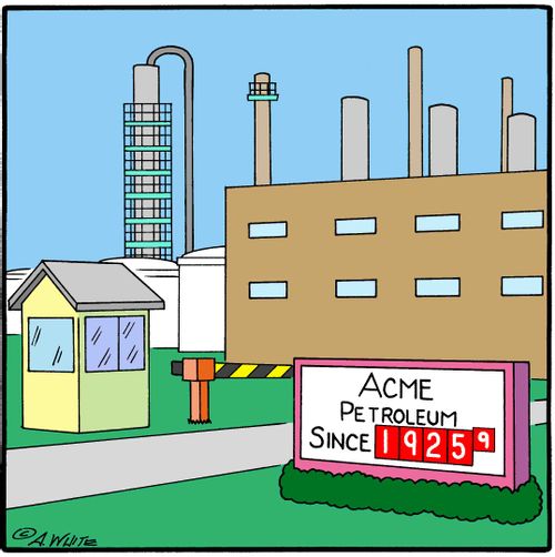 Acme Petroleum, since 1925 and 9/10.