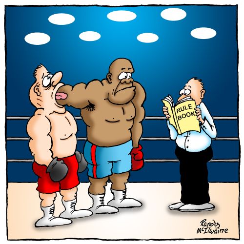 Boxing mishap.