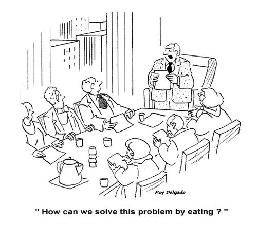 'How can we solve this problem by eating?'