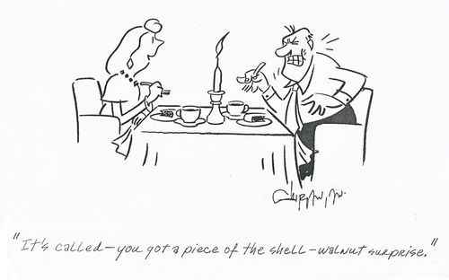 'It's called - you got a piece of the shell - walnut surprise.'