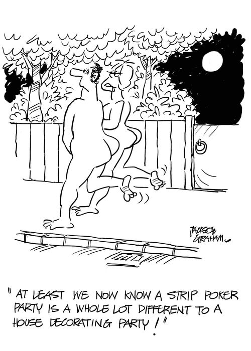 'At least we now know a strip poker party is a whole lot different to a house decorating party!'
