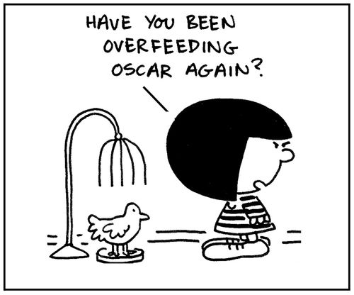 'Have you been overfeeding Oscar again?'