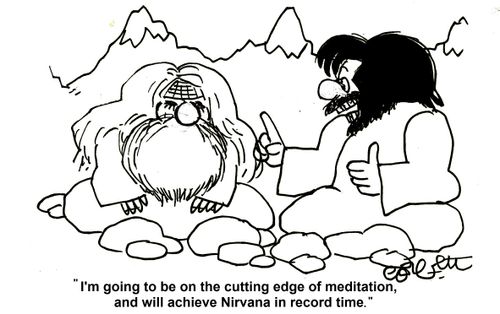 'I'm going to be on the cutting edge of  meditation, and will achieve Nirvana in record time.' 